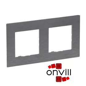 Legrand 863992, Niloé Step Kettes Keret, Csiszolt Szürke