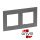Legrand 863992, Niloé Step Kettes Keret, Csiszolt Szürke