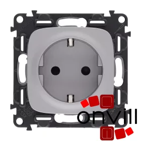   Legrand AA753024, Valena Allure 2P+F Csatlakozóaljzat Biztonsági Zsaluval, Csavaros Vezetékbekötéssel, Alumínium