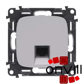   Legrand AA753040, Valena Allure 1XRJ45 Cat.5e UTP Informatikai Csatlakozóaljzat, Alumínium
