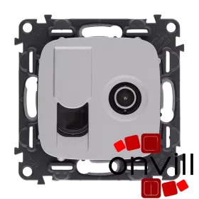   Legrand AA753055, Valena Allure TV Csatlakozóaljzat + Rj45 Cat.6 UTP Aljzat, Alumínium