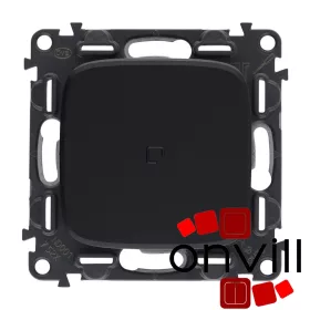   Legrand AB752001E, Valena Allure Egypólusú Kapcsoló Ellenőrzőfénnyel, 10 AX, Fekete