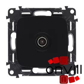   Legrand AB753051, Valena Allure TV Aljzat, Csillagpontos (Végzáró), 1,5 dB, Fekete