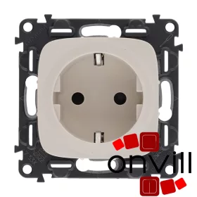   Legrand AE753024, Valena Allure 2P+F Csatlakozóaljzat Biztonsági Zsaluval, Csavaros Vezetékbekötéssel, Elefántcsont