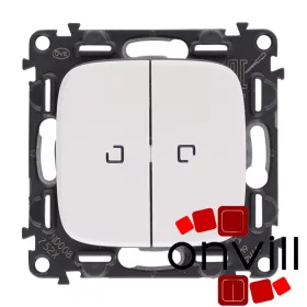   Legrand AF752008J, Valena Allure Kettős Váltókapcsoló Jelzőfénnyel, 10 AX, Fehér