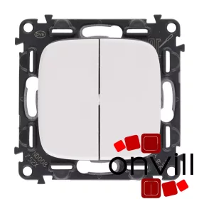   Legrand AF752018, Valena Allure Kettős Váltóérintkezős Nyomó, 6 A, Fehér