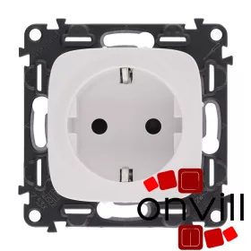   Legrand AF753025, Valena Allure 2P+F Csatlakozóaljzat Biztonsági Zsalu Nélkül, Csavaros Vezetékbekötéssel, Fehér