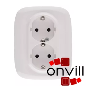  Legrand AF753027, Valena Allure 2X2P+F Csatlakozóaljzat Biztonsági Zsalu Nélkül, Egybeépített Burkolattal és Kerettel, Rugós Vezetékbekötéssel, Fehér