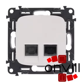   Legrand AF753043, Valena Allure 2XRJ45 Cat.6 UTP Informatikai Csatlakozóaljzat, Fehér