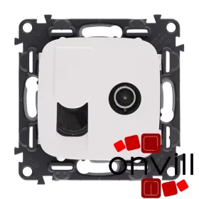   Legrand AF753055, Valena Allure TV Csatlakozóaljzat + Rj45 Cat.6 UTP Aljzat, Fehér