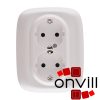 Legrand AG753026, Valena Allure 2X2P+F Csatlakozóaljzat Biztonsági Zsaluval, Egybeépített Burkolattal és Kerettel, Rugós Vezetékbekötéssel, Gyöngyház