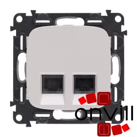   Legrand AG753041, Valena Allure 2XRJ45 Cat.5e UTP Informatikai Csatlakozóaljzat, Gyöngyház