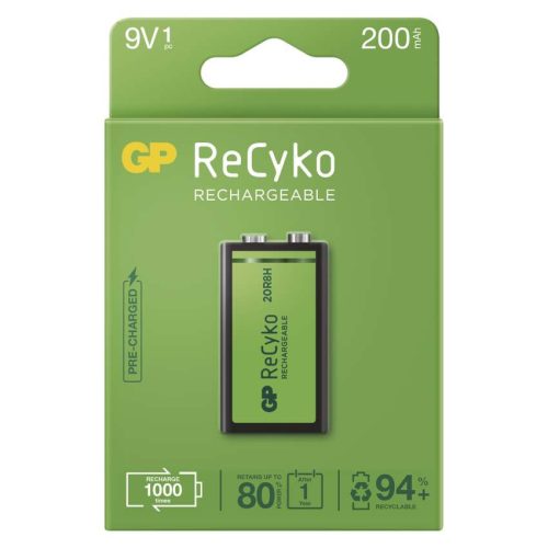 EMOS B2152, GP ReCyko NiMH Akkumulátor 6HR61 (9V) 200mAh
