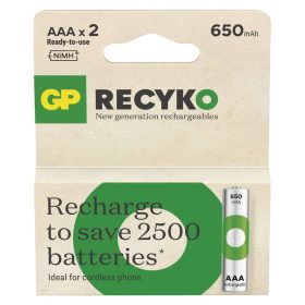   EMOS B25162, GP ReCyko NiMH Akkumulátor HR03 (AAA) 650mAh 2db