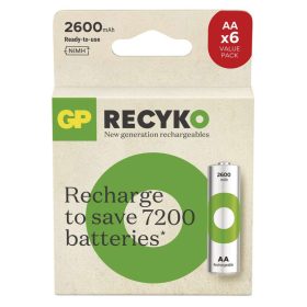   EMOS B2527V, GP ReCyko NiMH Akkumulátor HR6 (AA) 2600mAh 6db