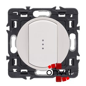   Legrand Céliane egypólusú kapcsoló jelzőfénnyel 10 AX, fehér CF067002JF-CS