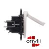 Legrand CF067153Ip-HK, Céliane 2P+F Csatlakozóaljzat Biztonsági Zsaluval, Csapófedéllel, Rugós Vezetékbekötéssel, IP44, Hosszú Körmös , Fehér