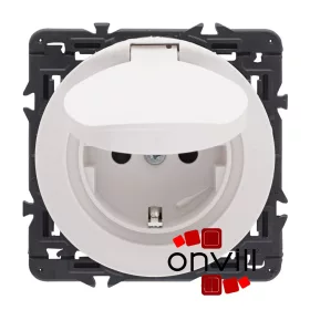   Legrand Céliane konnektor biztonsági zsaluval IP44 csavaros, fehér CF067161IP-HK