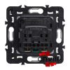 Legrand CF067166-CS, Céliane 2P+F Csatlakozóaljzat Biztonsági Zsaluval, Rugós Vezetékbekötéssel, Falsíkos,  Csavaros , Fehér