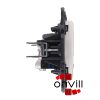 Legrand CF067382U-K, Céliane TV Csatlakozóaljzat + Rj45 Cat.6 UTP Aljzat, Körmös, Fehér