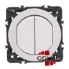 Legrand Céliane kettős váltókapcsoló, IP44, fehér CF2X067001IP-HK