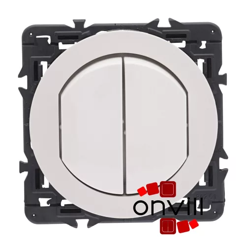 Legrand Céliane kettős váltókapcsoló, IP44, fehér CF2X067001IP-K