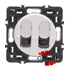   Legrand Céliane 2xRJ45 Cat. 6 FTP csatlakozóaljzat, fehér CF2X067345-CS