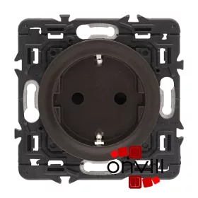   Legrand Céliane 2P+F csatlakozóaljzat biztonsági zsaluval, rugós, grafit CG067153-CS