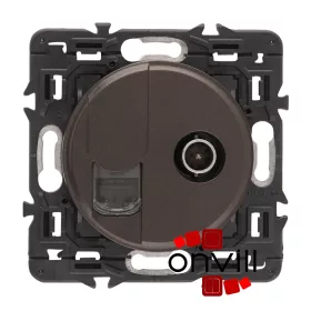   Legrand Céliane TV csatlakozóaljzat + RJ45 Cat. 6 UTP aljzat, grafit CG067382U-K