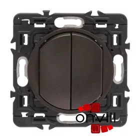   Legrand Céliane kettős váltóérintkezős nyomó, grafit CG2X067031-K