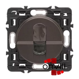   Legrand Céliane 2xRJ45 Cat. 6 UTP csatlakozóaljzat, grafit CG2X067344-CS