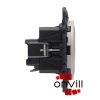 Legrand CT067153-K, Céliane 2P+F Csatlakozóaljzat Biztonsági Zsaluval, Rugós Vezetékbekötéssel, Körmös, Titán