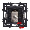 Legrand CT067346-K, Céliane 1XRJ45 Cat.6A STP Informatikai Csatlakozóaljzat, Körmös, Titán