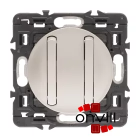   Legrand Céliane kettős váltóérintkezős nyomó, titánium CT2X067031K-HK