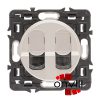 Legrand CT2X067344-CS, Céliane 2XRJ45 Cat.6 UTP Informatikai Csatlakozóaljzat, Csavaros , Titán