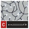 EMOS D1AC02, Standard LED sorolható karácsonyi füzér, 5 m, kültéri és beltéri, hideg fehér
