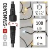 EMOS D1AN02, Standard LED sorolható karácsonyi füzér, villogó, 10 m, kültéri, meleg/hideg fehér