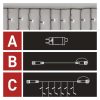 EMOS D1CC03, CNT Kezdő készlet – jégcsapok 2,5m 100LED IP44 12W, hideg fehér, időz.
