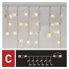 EMOS D1CN01, Standard LED sorolható füzér, villogó – jégcsapok, 2,5 m, kültéri, meleg/hideg fehér