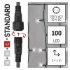 EMOS D1EC01, Standard LED sorolható karácsonyi füzér – fényfüggöny, 1x2 m, kültéri, hideg fehér