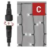 EMOS D1EC01, Standard LED sorolható karácsonyi füzér – fényfüggöny, 1x2 m, kültéri, hideg fehér