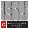 EMOS D1EC01, Standard LED sorolható karácsonyi füzér – fényfüggöny, 1x2 m, kültéri, hideg fehér