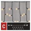 EMOS D1EW01, Standard LED sorolható karácsonyi füzér – fényfüggöny, 1x2 m, kültéri, meleg fehér