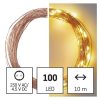EMOS D3AW02, LED karácsonyi nano fényfüzér, réz, 10 m, kültéri és beltéri, meleg fehér, időzítő