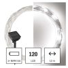 EMOS D3ZC01, LED nano lánc napelemmel, réz, 12 m, kültéri és beltéri, hideg fehér, időzítő