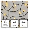EMOS D4AW01, LED karácsonyi fényfüzér, 4 m, kültéri és beltéri, meleg fehér, időzítő