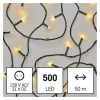 EMOS D4AW06, LED karácsonyi fényfüzér, 50 m, kültéri és beltéri, meleg fehér, időzítő