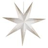 EMOS DCAZ07, LED papírcsillag, függeszthető, arany csillámporos a szélein, fehér, 60 cm, beltéri