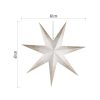 EMOS DCAZ07, LED papírcsillag, függeszthető, arany csillámporos a szélein, fehér, 60 cm, beltéri