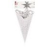 EMOS DCAZ08, LED papírcsillag, függeszthető, ezüst csillámporos középen, fehér, 60 cm, beltéri